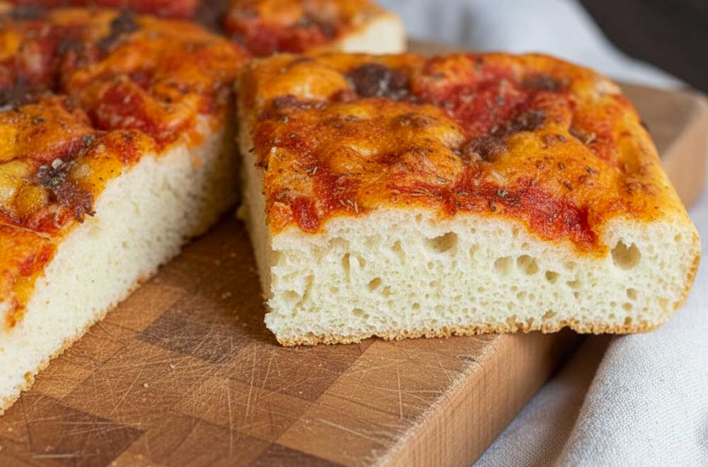 focaccia pomodoro alici e origano idea ricetta facile