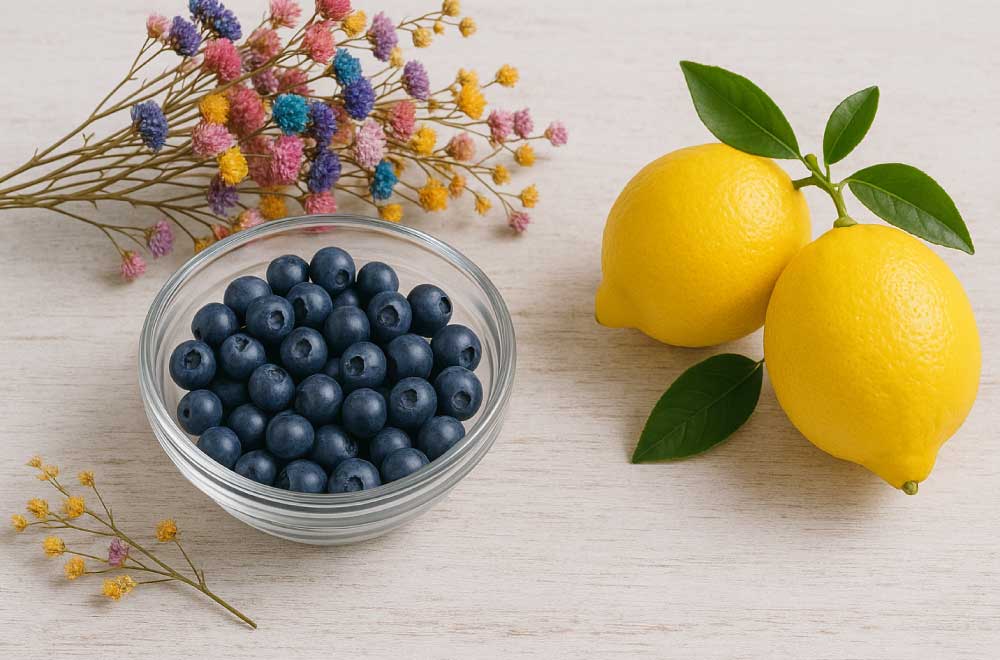 ciambella soffice ai mirtilli e limone