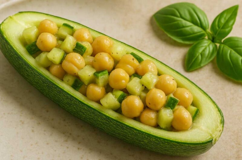 Barchette di Zucchine con Ceci